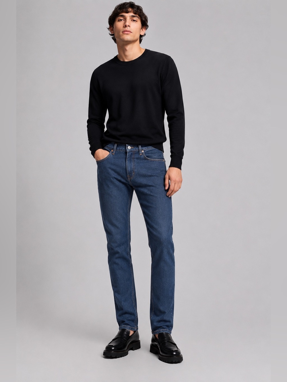 HUGO BOSS Ash Slim Fit Jeans 34x32 Dark Wash Stretch Denim Blue Logo Tab NWT